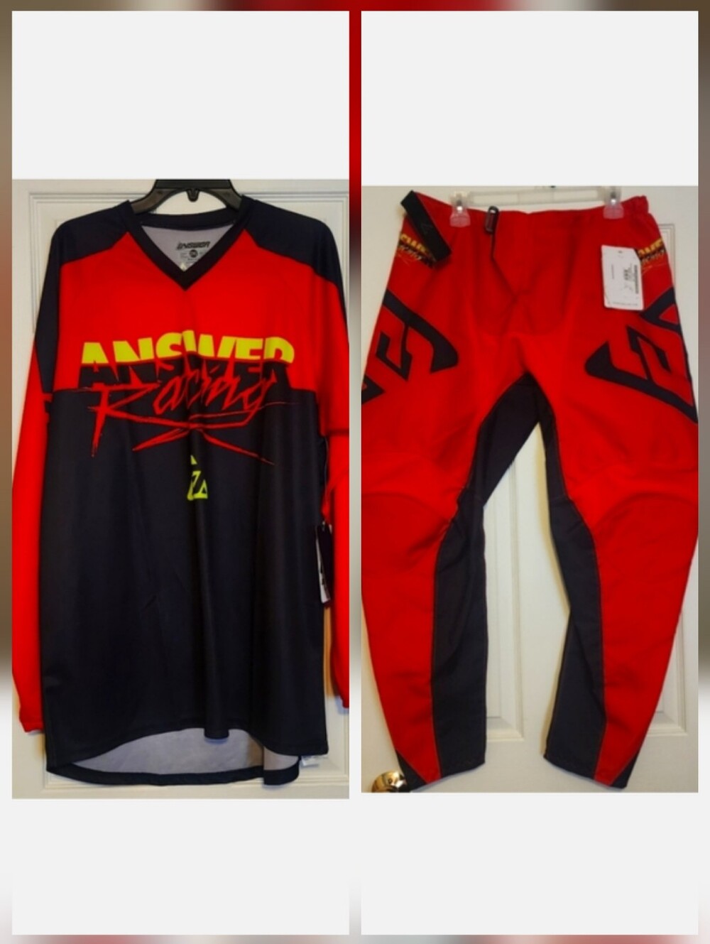 Answer Racing Men’s Red and Black MX Pants and Jersey Set